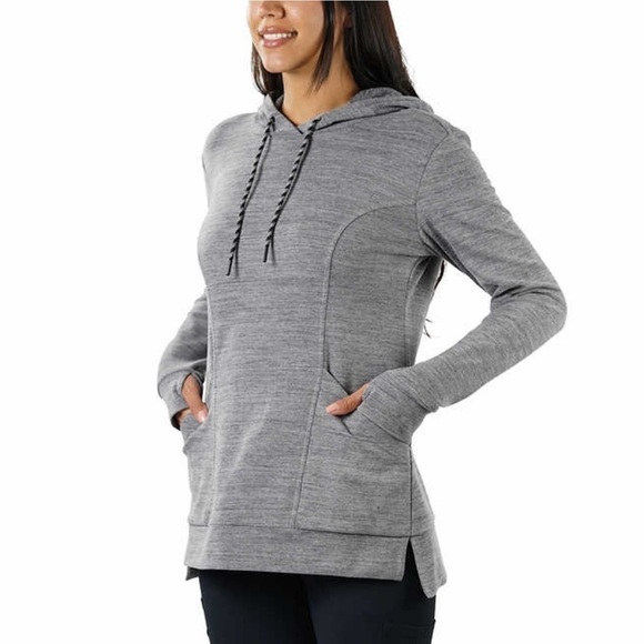NWT Women’s Spyder Tunic Length Hoodie Dark Gray - Picture 2 of 5